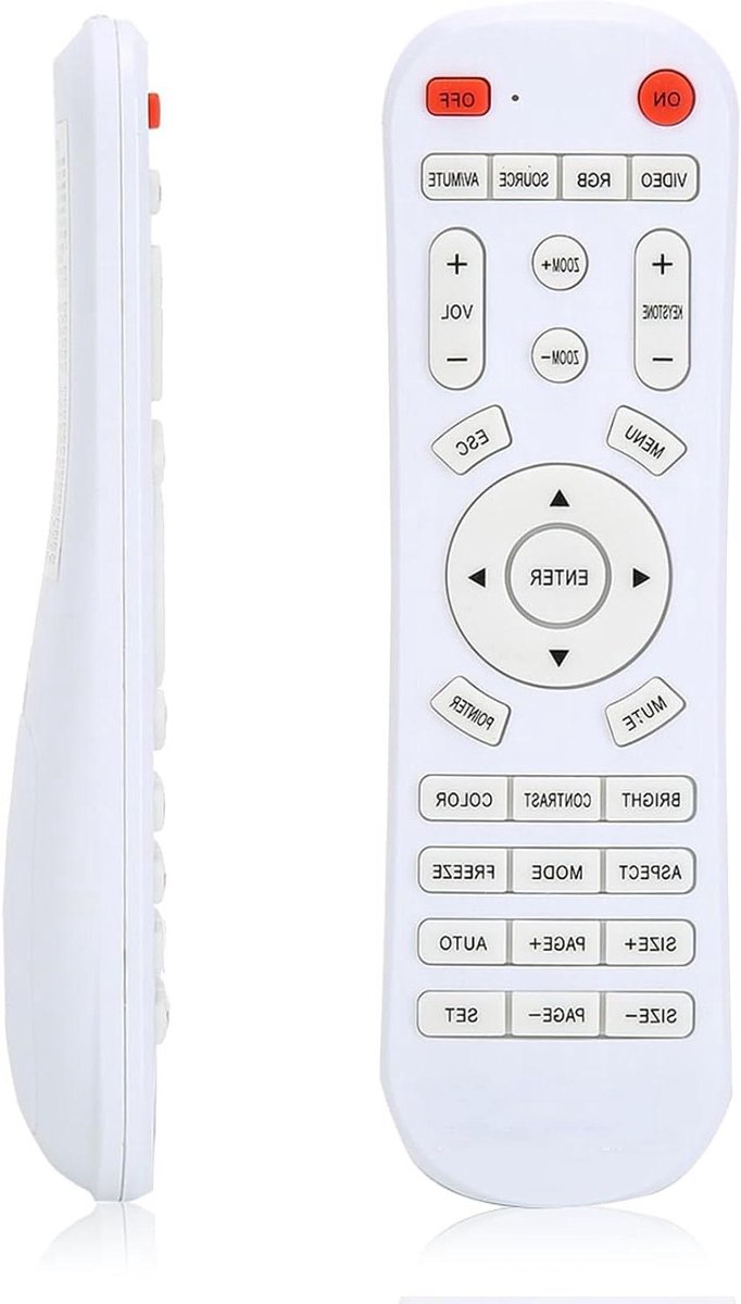 Universele Afstandsbediening - Projector Bediening - Film Kijken - Lange Transmissieafstand - 10 Meter Bereik - Zwart