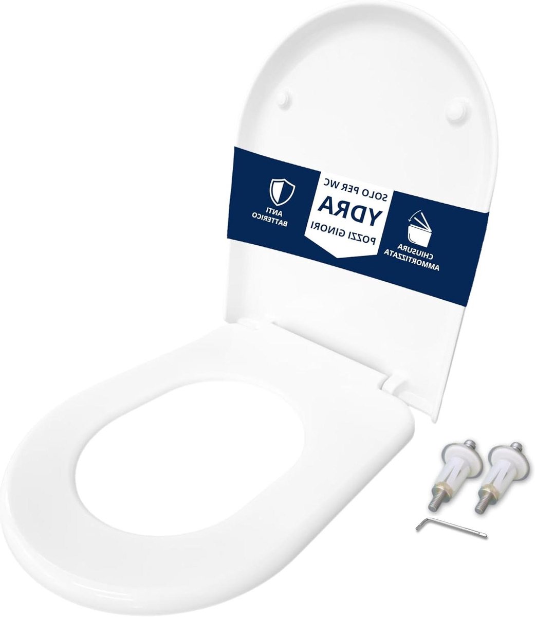 Toiletbril - WC Deksel - Badkamer Vernieuwen - Zachte Sluiting - 46x36.8 cm - Wit