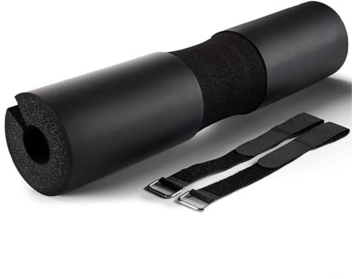 Verte Barbell Pad - Halternek-Kussen – Heupstootkussen met Klittenbandsluiting – Halternek-Kussenhoes voor Squats – Billen Training – Sportschoo - Zwart Zonder Hoes
