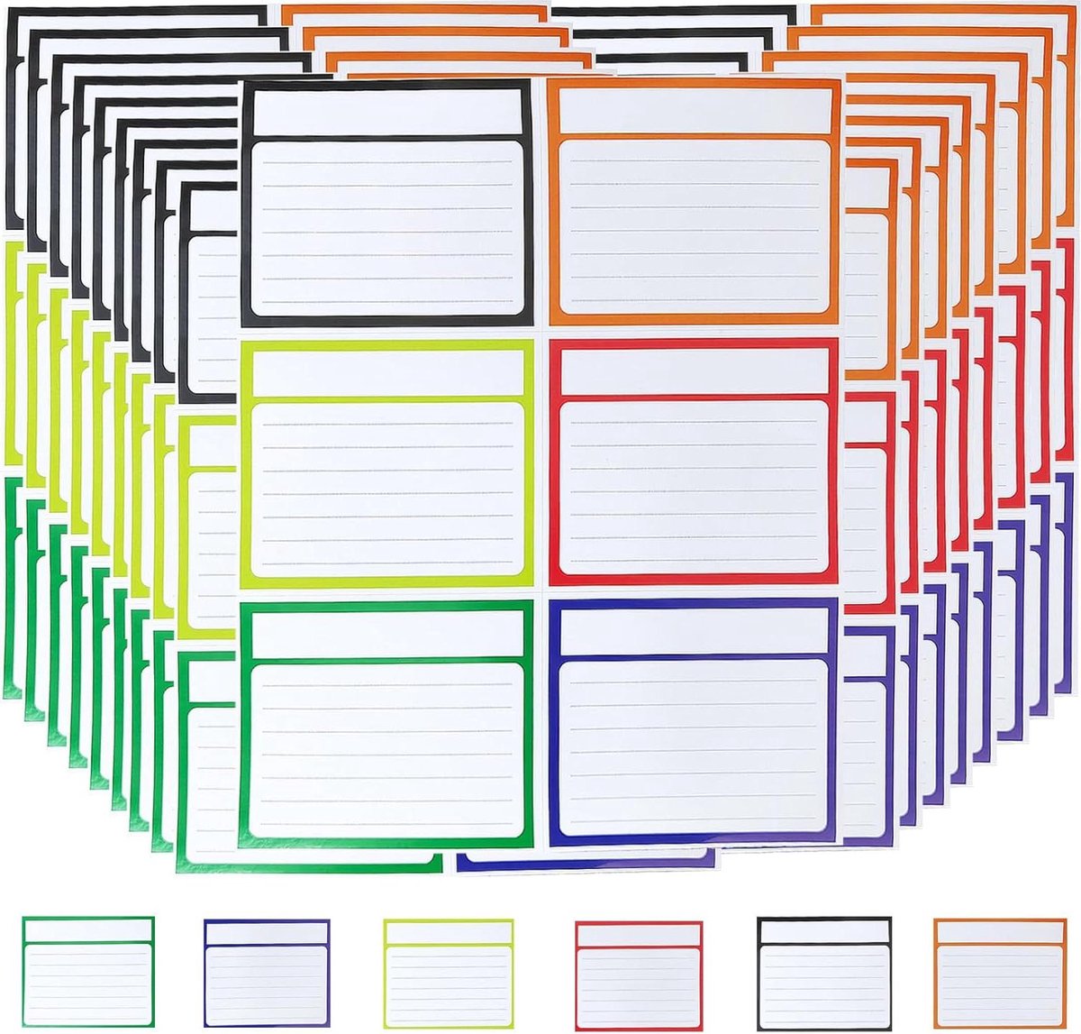 Verhuisstickers 108 Stuks - Zelfklevende Etiketten - Sneller Sorteren - Kleurgecodeerd Markeren - 95 x 105 cm - Kleurrijk