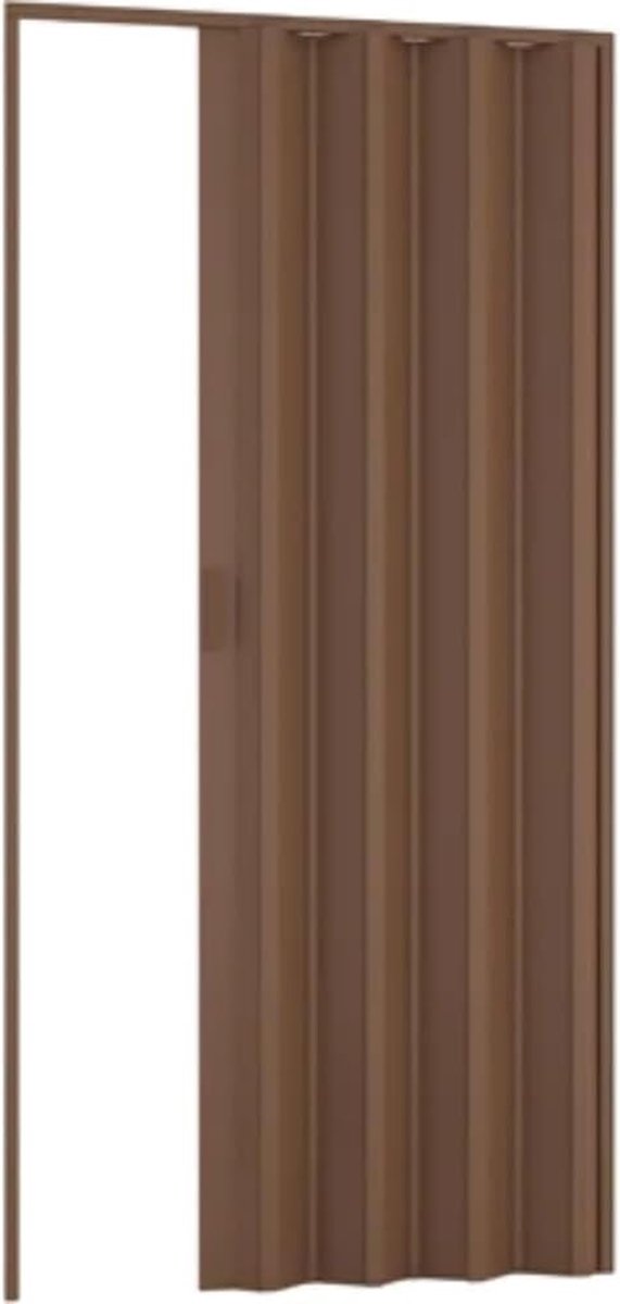Vouwdeur Walnoot - Binnendeur PVC - Ruimte Scheiden - Klassieke Stijl - 100 x 214 cm - Bru