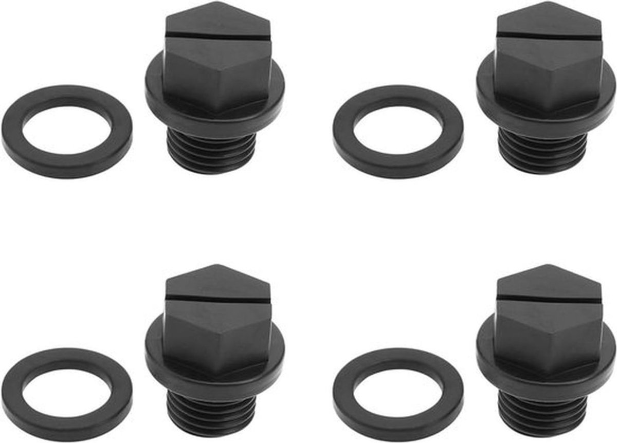 Zwembad Pomp Pijp Plug Afvoerpluggen - SuperPump - Compatibel - 4 Stuks - 19.7x18.7mm - Zwart.