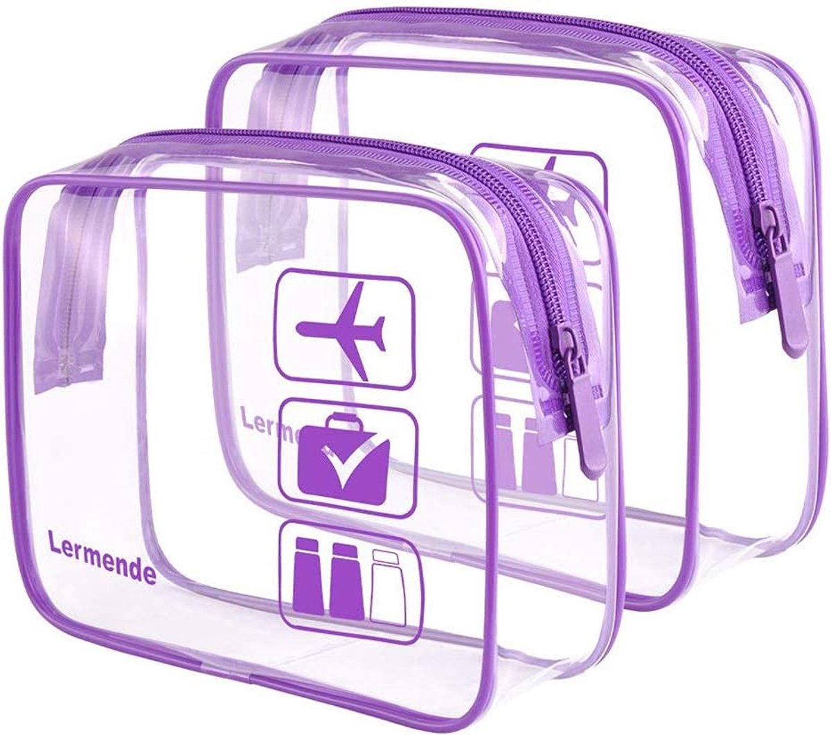 Thijox - TSA Goedgekeurd Clear Toilettas - Duurzame Travel Carry On Bag - Quart Sized 3-1-1 Kit voor Vliegtuig - Perfect voor Zwembad en Strand