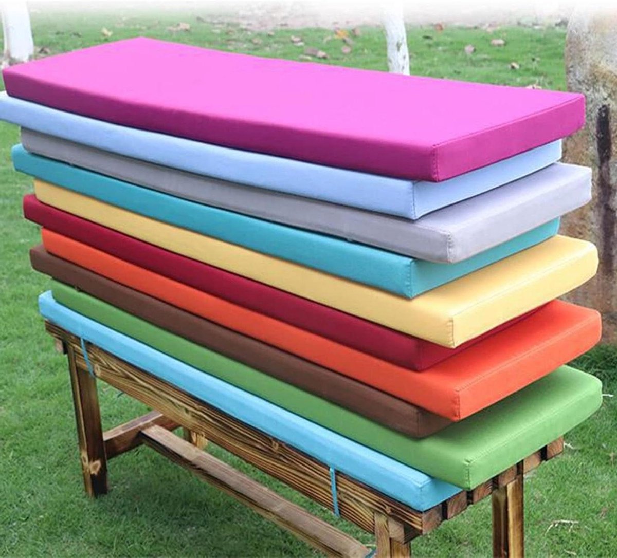 Tuinkussens Bank - Zitkussens - Buiten Ontspannen - Waterdichte Hoes - 140x55cm - Donkerbruin