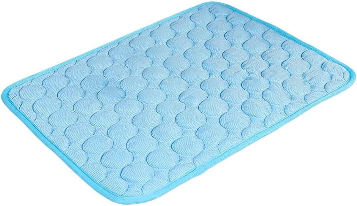 Verkoelende Hondenmat - Huisdieren Kleed - Directe Koeling - Volledig Wasbaar - 100 x 75 cm - Blauw