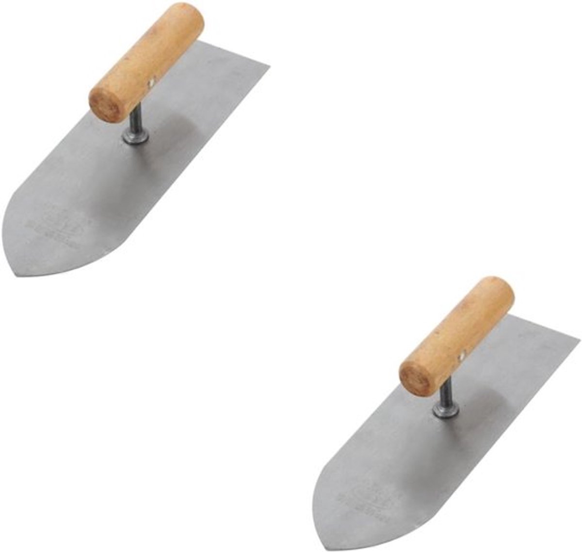 Pleisterspaan - Troffel - plamuurmes - kitspatel - Hoektroffel - 2 stuks - spackmes - plamuurmessen - Pleistertroffel - Voor plafonds, wanden, pleisterwerk - kitspatels - Troffel met Rechte Punt