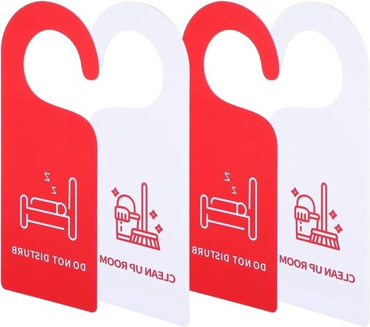 Niet Storen Deurhangerset van 4 - Hotel Deurhanger, PVC Dubbelzijdig Label voor Kantoor en Entree