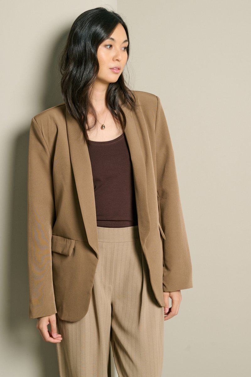 LolaLiza Blazer V Blazo 2f 09101249 1021 Taupe Dames Maat - W44