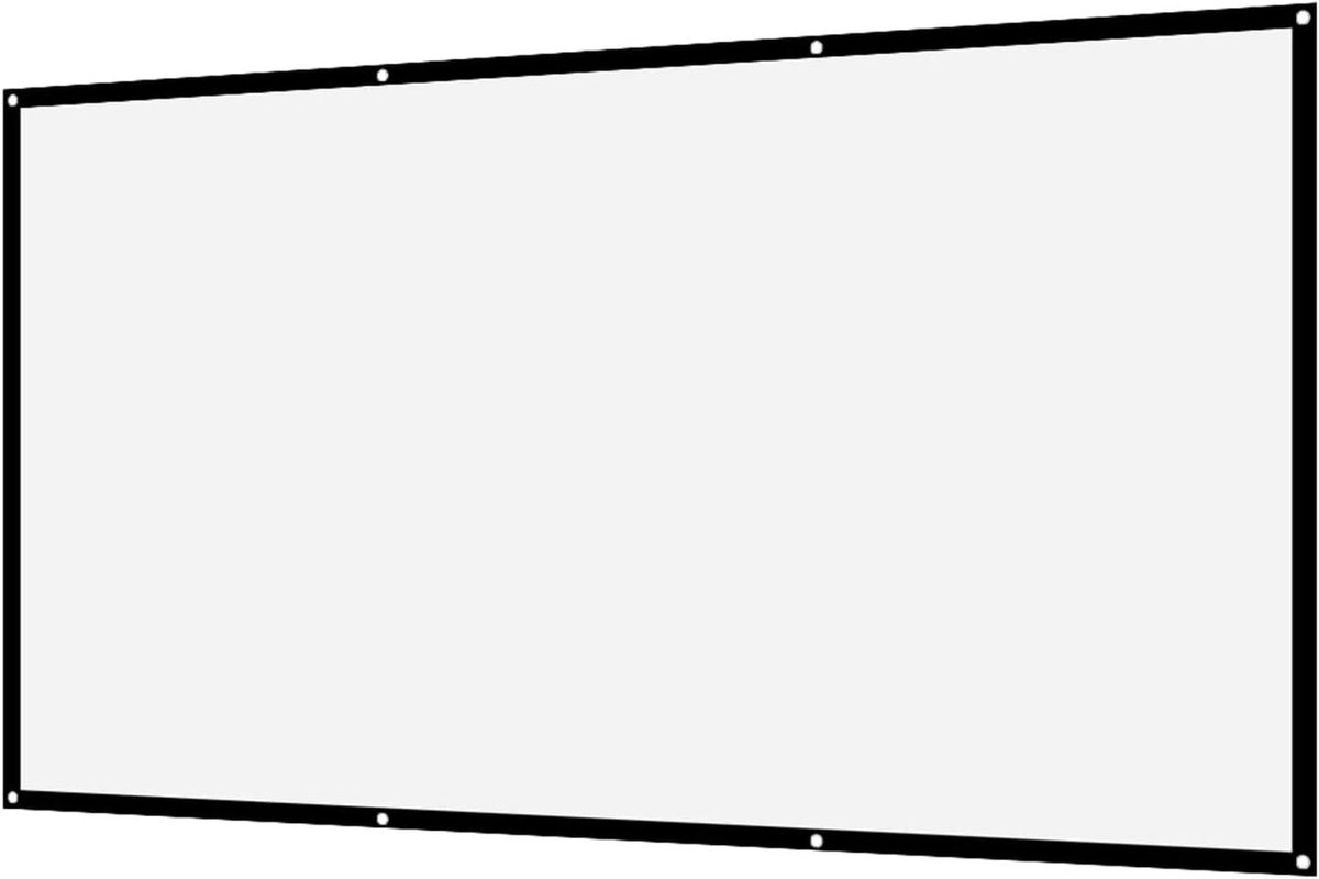 Projectiescherm - Draagbaar Scherm - Buiten Bioscoop - Kreukvrij Polyester - 120 inch - Wit