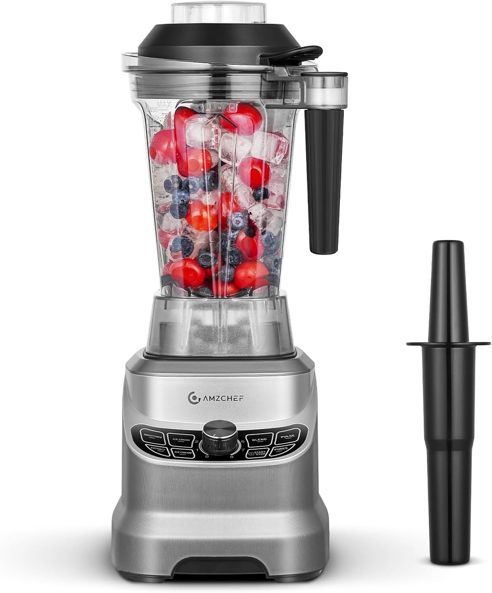 Thijox - Professionele Blender 1800W met 8 Snelheden, 1,85L Mixer voor Smoothies, Shakes, IJscrushen en Bevroren Vruchten in Keuken - 4-in-1 Juicer
