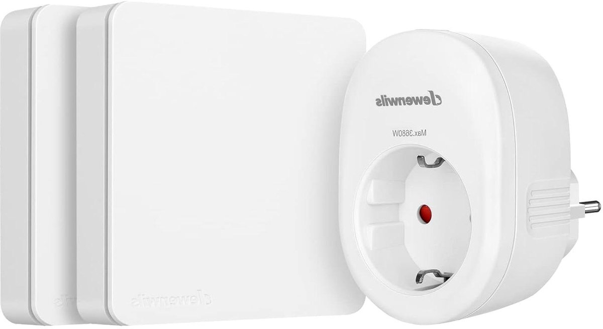 Draadloze stopcontacten - Afstandsbediening stekkers - Apparaten bedienen - 30 meter bereik - 16 A 3680 W - Wit