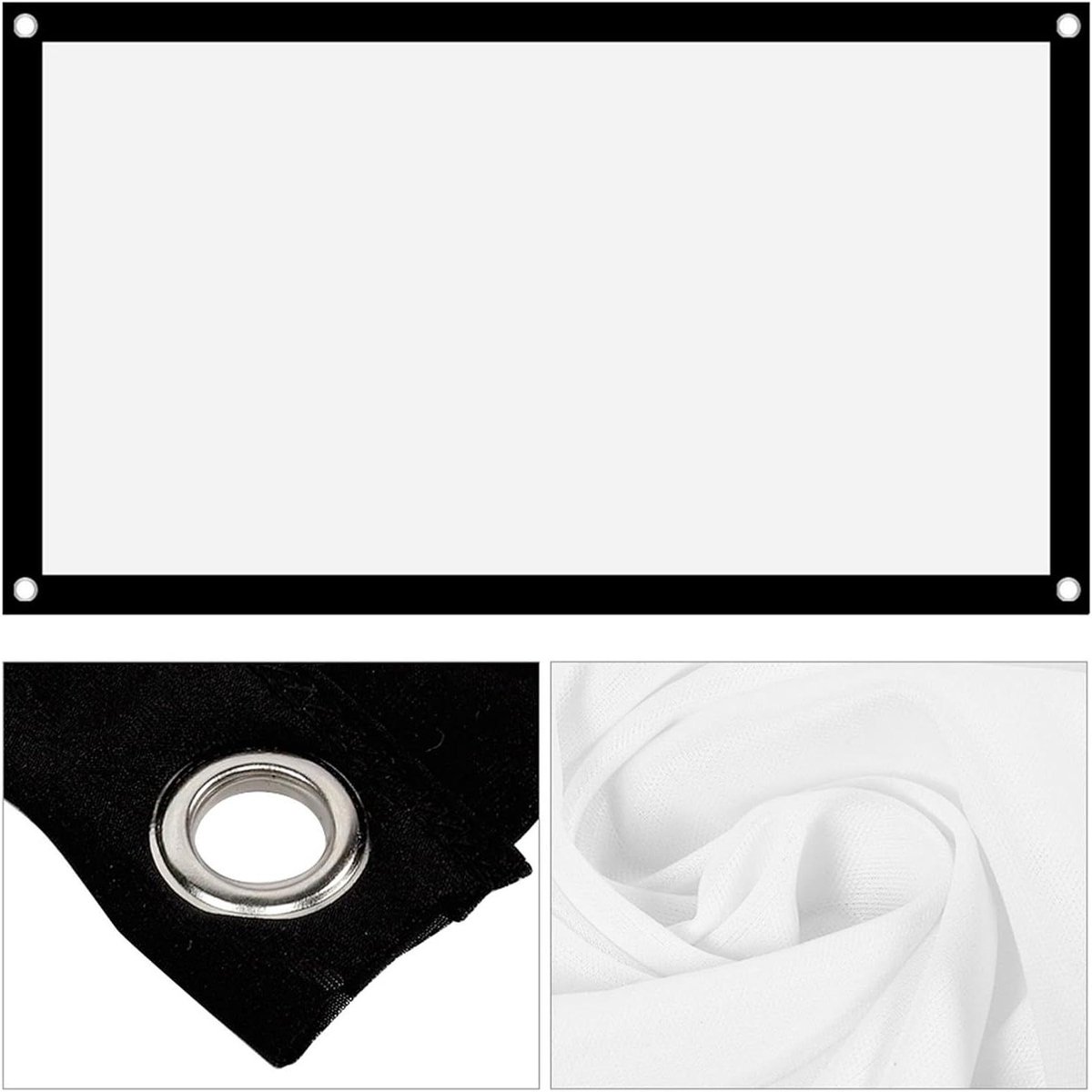 Projectiescherm - Beamerdoek - Thuisbioscoop Ervaren - Kreukvrij Polyester - 40 inch - Wit