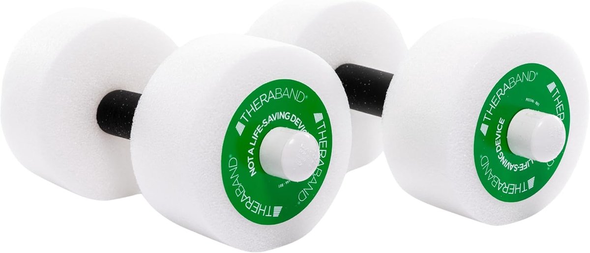 SnelShoppen - THERABAND Water Weights - Aquatische Dumbbells voor Pool Fitness, 2 Foam Gewichten met Padded Grip voor Water Aerobics en Hydrotherapie,