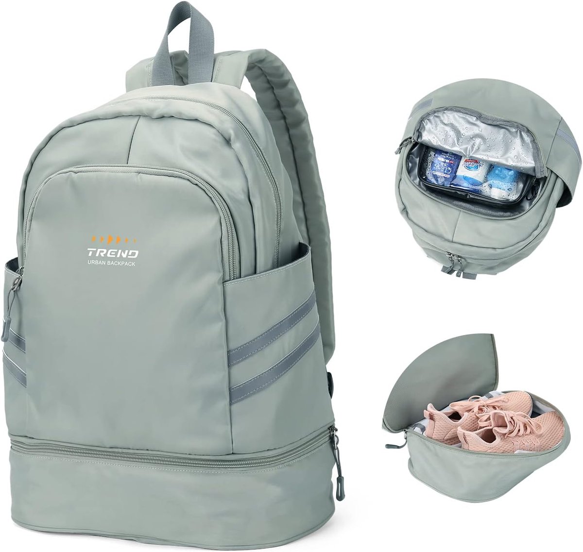 SnelShoppen - Vouwbare Gymtas voor Vrouwen met Schoencompartiment & Waterdichte Wet Pocket - Grote Reisrugzak voor Sport, Fitness, Zwemmen, Yoga - Lic