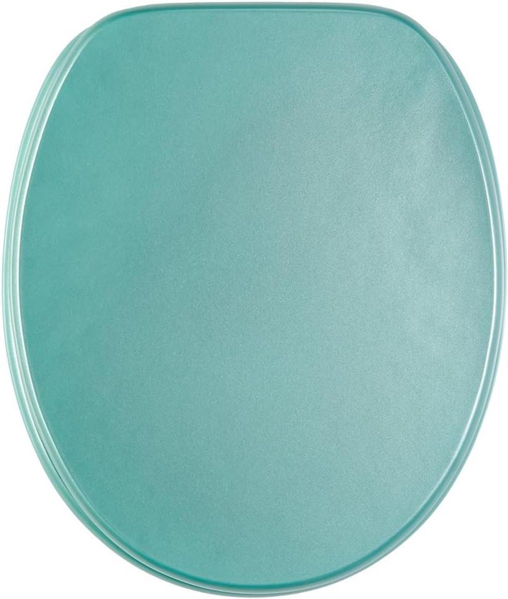 WC-bril - Toiletzitting - Badkamer Upgrade - Eenvoudige montage - Stabiele scharnieren - Glitter turquoise
