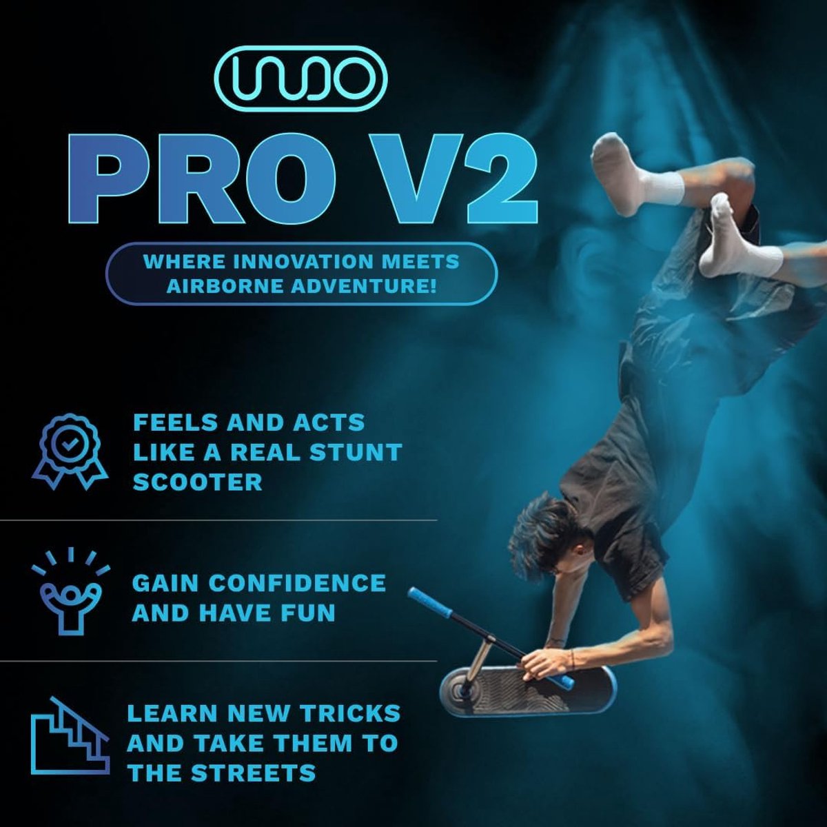 SnelShoppen - Trick Scooter - Stuntstep voor Tieners, Kinderen en Volwassenen - Indoor & Outdoor - 360º Tricks - Professioneel en Beginner - Ideaal vo