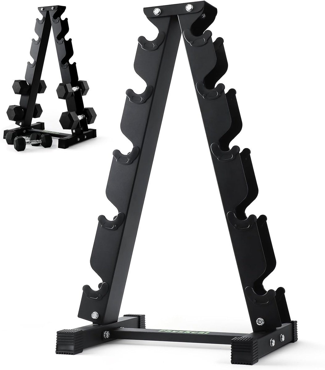 SnelShoppen - Dumbbell Rack Dumbbell Houder voor Dumbbells, 5-Layer/6-Tier Standaard, Duurzaam Staal, 250 kg/300 kg Laadcapaciteit, Fitness Accessoire