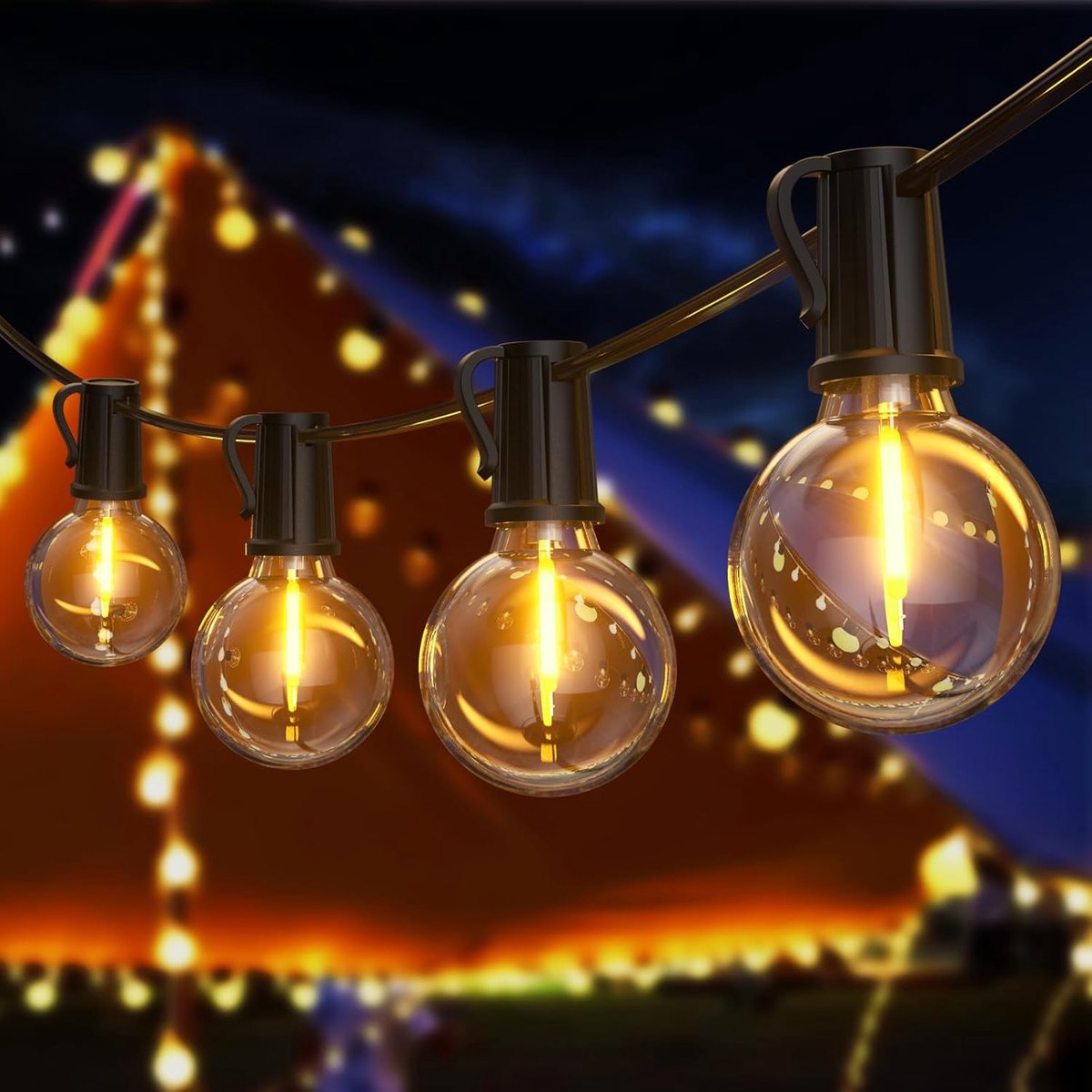 SnelShoppen - Buitenverlichting Slinger 20.1M - Waterdichte Tuinverlichting met 30 + 2 LED's - 2700K Warm Wit voor Feesten, Bruiloften, Tuinen, Terras