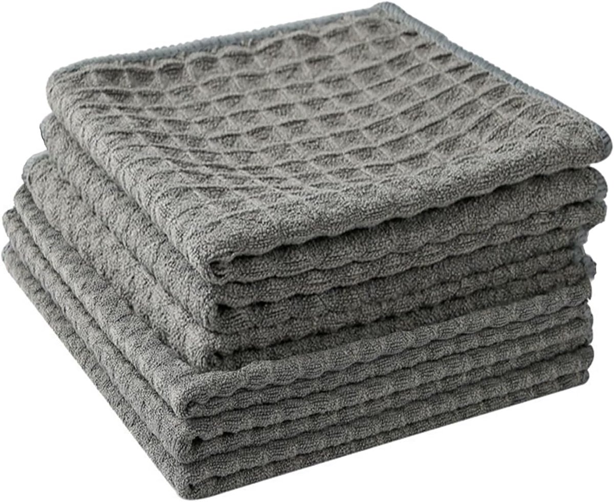 SnelShoppen - Microvezeldoeken 6 Stuks, Multifunctionele Schoonmaakdoeken, Zachte en Extra Absorberende Microfiber, Pluisvrij voor Keuken, Auto en Ram
