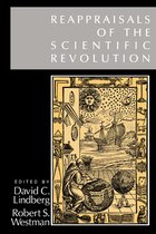 Boekcover met de titel 'Reappraisals Of The Scientific Revolution', met een illustratie van een man die aan een globe werkt te midden van astronomische en maritieme beelden.