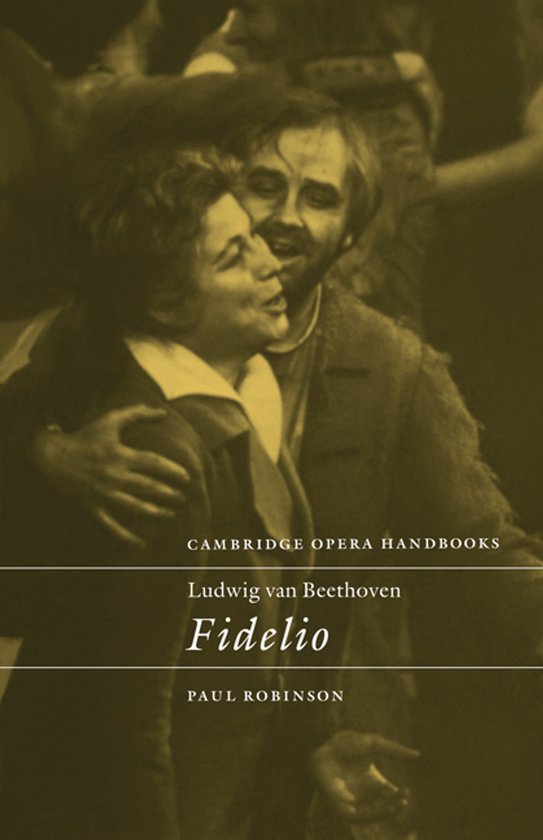 Boekomslag van 'Ludwig van Beethoven Fidelio' met een sepia foto van twee operazangers.
