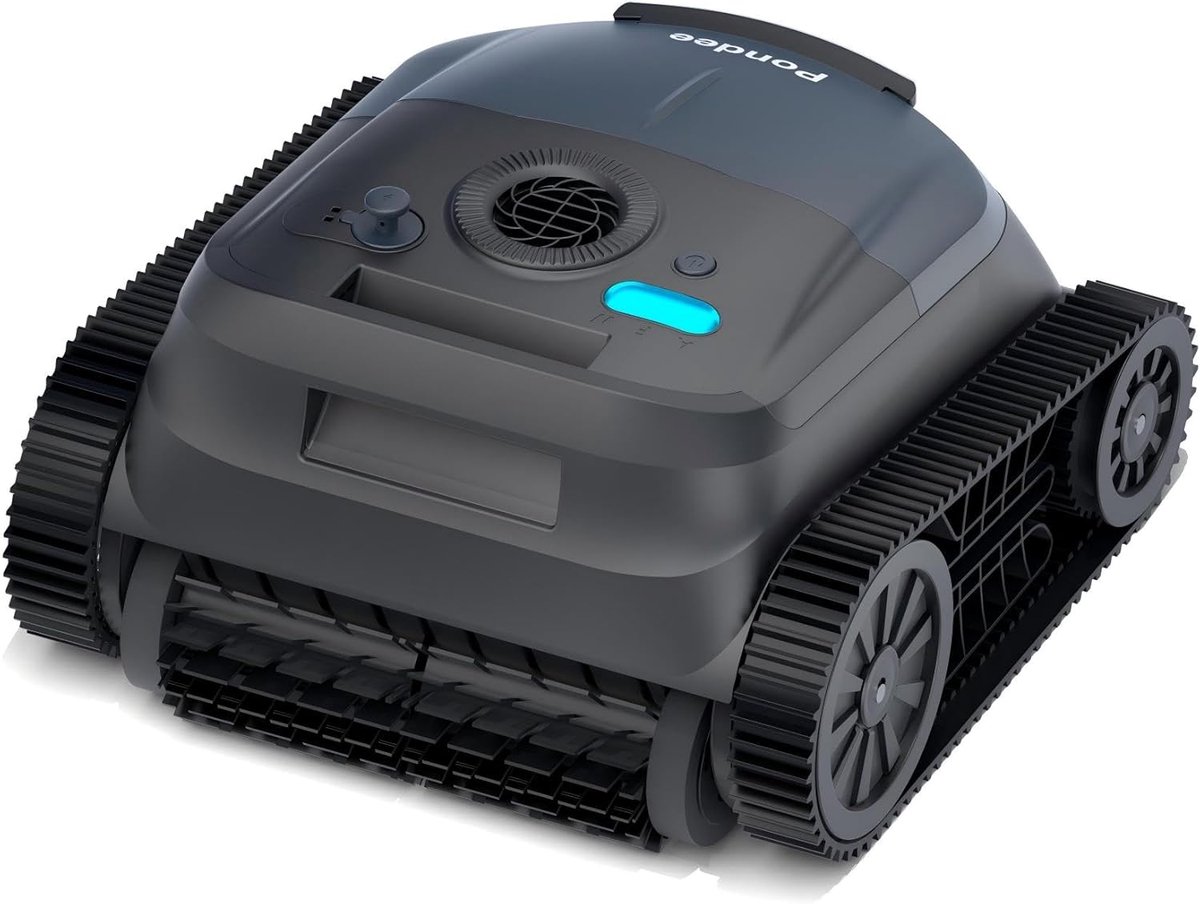 SnelShoppen - Upgrade 2026 Pondee X5 Pool Roboter - Zwembad Robotstofzuiger met Accu, Wand- en Bodemreiniging, Slimme Navigatie, 3 Borstelmotoren, 180