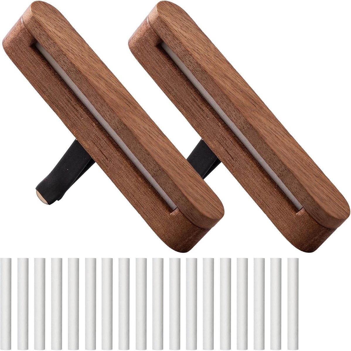 SnelShoppen - 2x Auto Luchtverfrisser met 18 Reserve Katoenen Lonten, Diffuser voor Etherische Oliën, Draagbaar, Compact voor Ventilatie, Ideaal voor