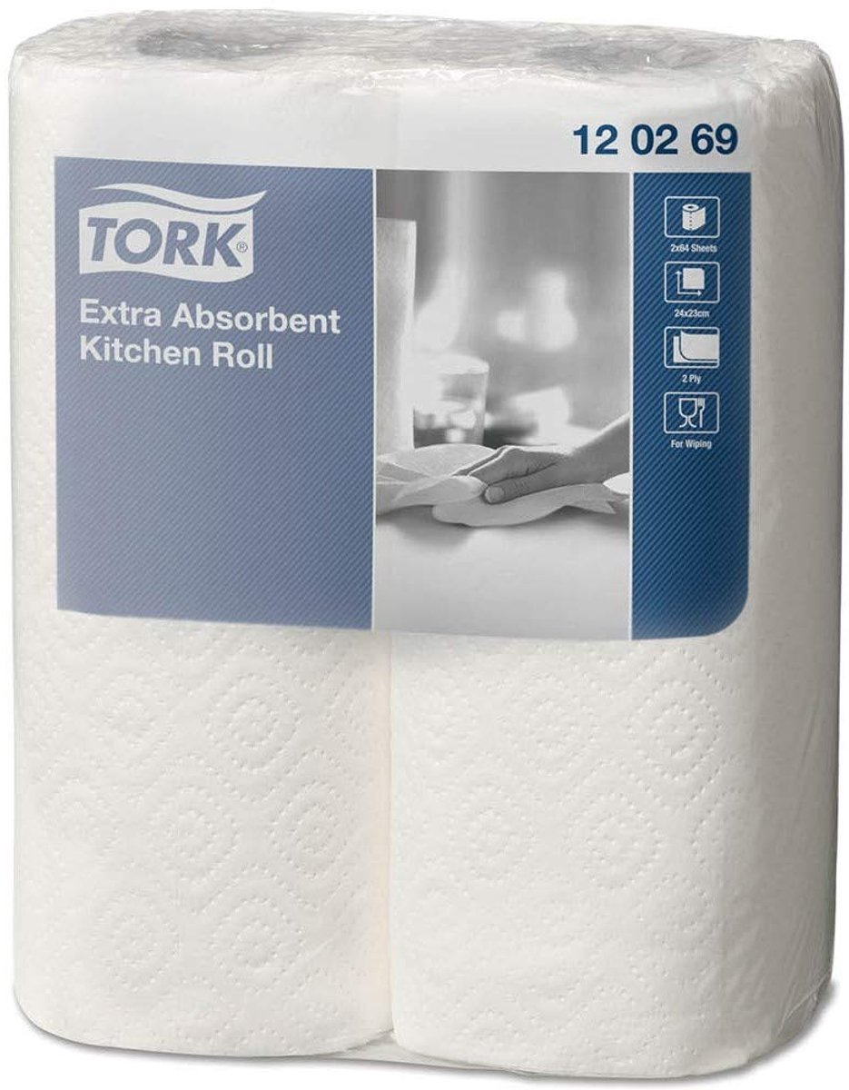 SnelShoppen - Extra Absorbente Keukenrol 2-laags Wit - Ideaal voor Keuken, Huishouden, Feestjes, Camping en Meer - Handig en Gemakkelijk in Gebruik
