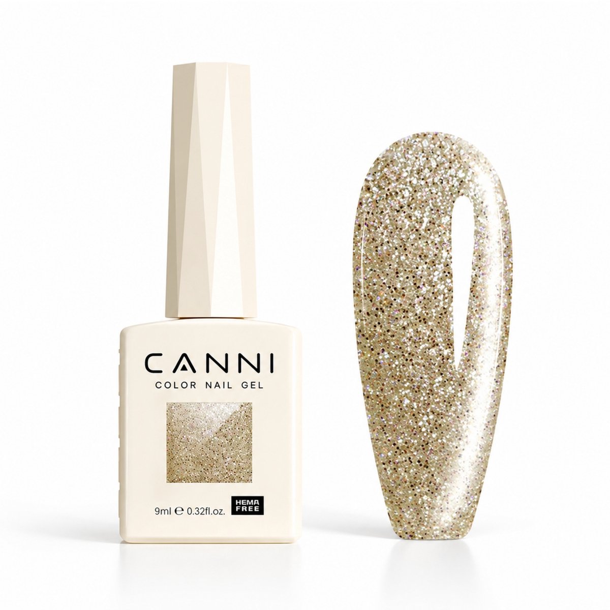 Canni - Glitter gellak - 10 ml - HEMA-vrij - TPO-vrij – Gellak Glitter - Glitters - Pink Gellac - Gellak - Glitter nagellak - Glitter gellak set - Gellak nagellak - Gellak set