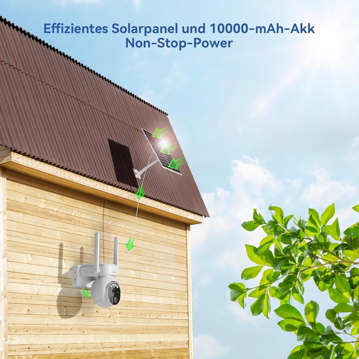 SnelShoppen - 4G LTE Beveiligingscamera zonder WiFi - 2K Super HD Zonne-energie Draadloze Buiten Camera met PIR Bewegingssensor en Nachtzicht - 2 Way