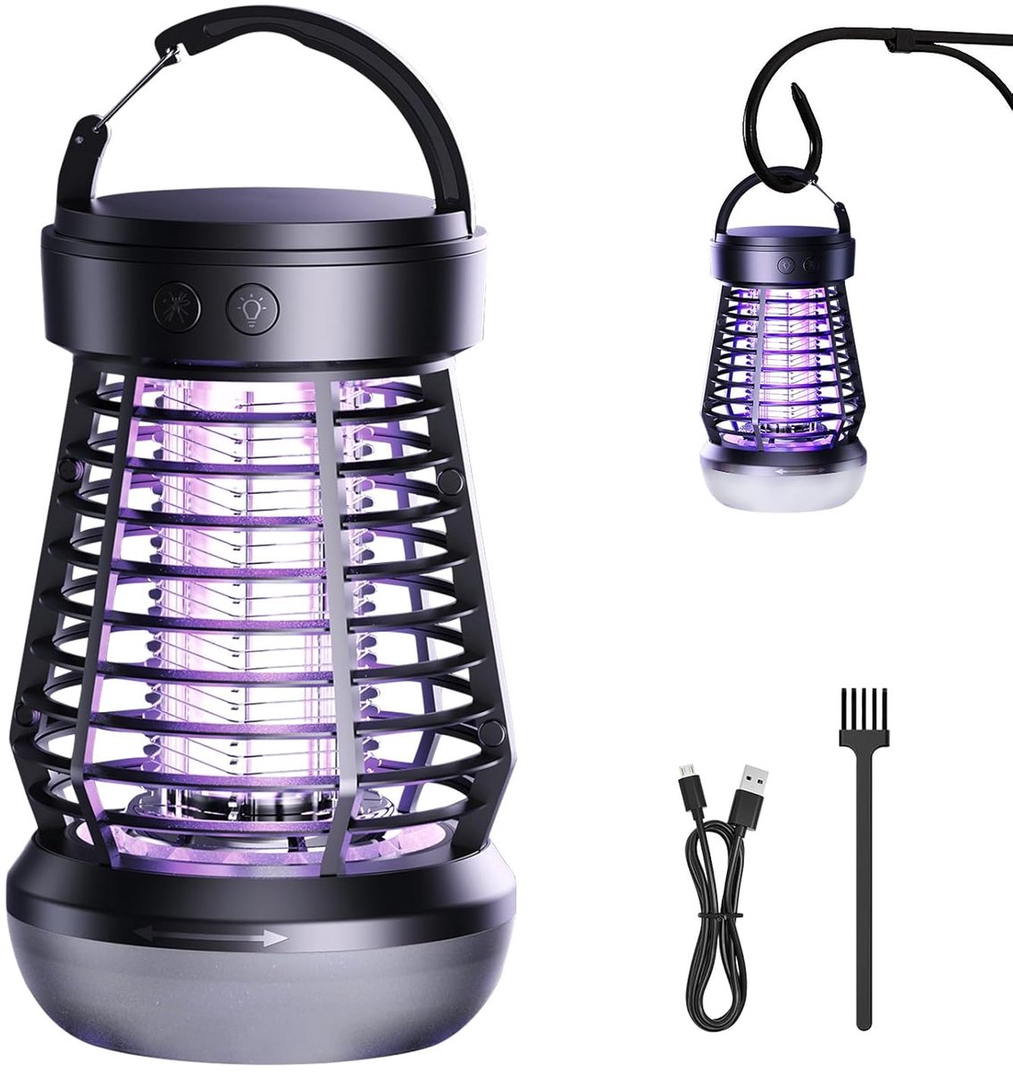 SnelShoppen - Elektrische Insectenverdelger UV Lamp met LED Licht, Waterdichte Muggenval, 3-in-1 Insect Lamp voor Moths, Vliegen en Spinnen, Ideaal vo