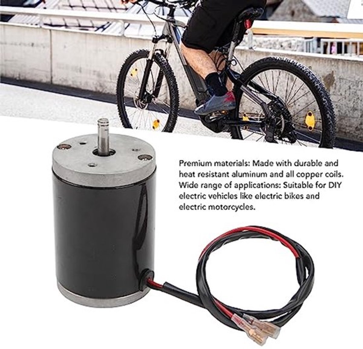 Borstel-elektromotor, 180 V, 200 W, continue stroom met permanente magneet, 5000 omw/min, elektrische motor met hoge snelheid, voor knutselen, motorfiets, elektrische scooter