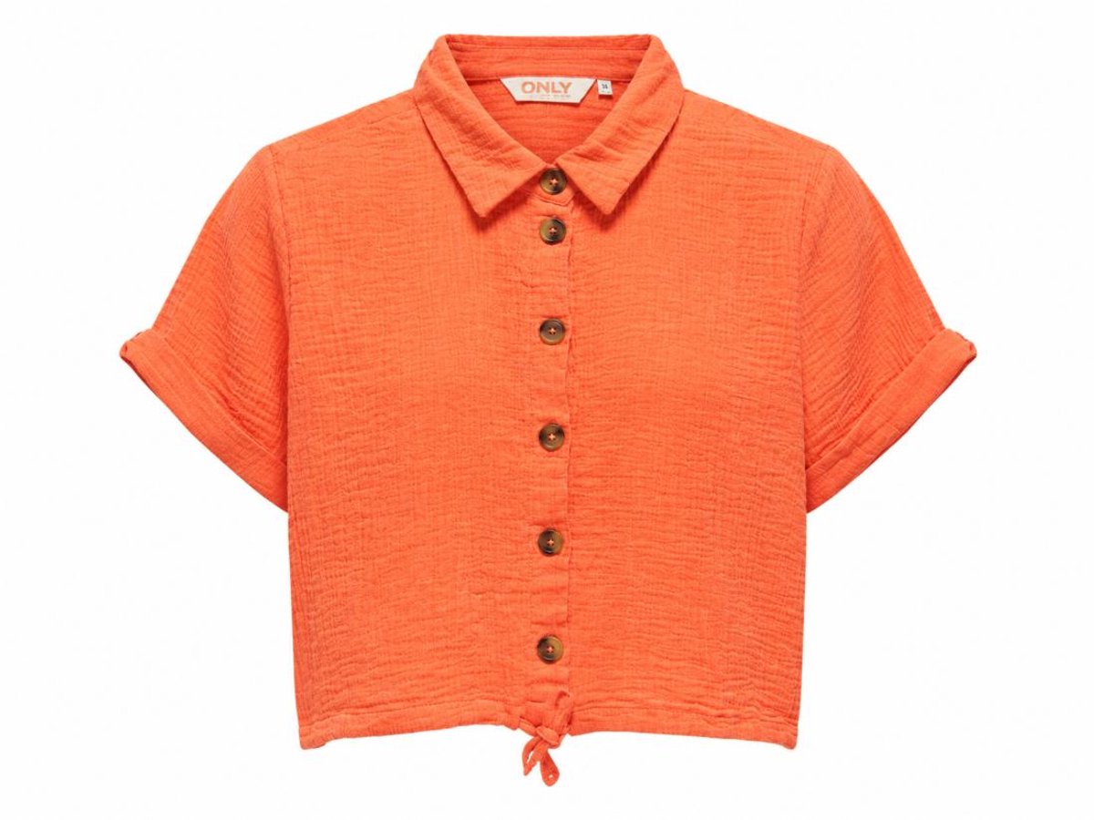 ONLY - ONLTHYRA S/S V-NECK STRING TOP CS WVN Dames Top