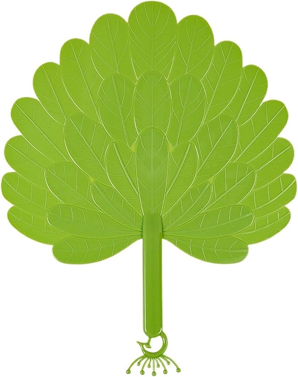 Draagbare Ventilator - Handwaaier Persoonlijke Koeler - Koelte Blijven - Ergonomisch Handvat - 34 cm - Groen