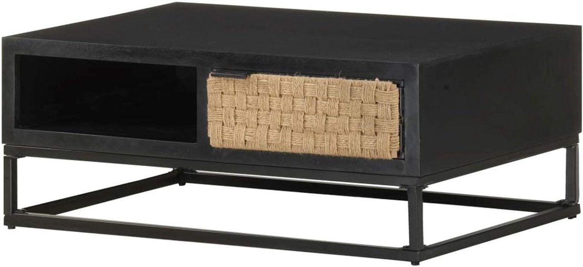 Salontafel - Bijzettafel Hout - Woonkamer Inrichten - Handgemaakt Mangohout - 90 x 60 x 35 cm - Natuurlijk