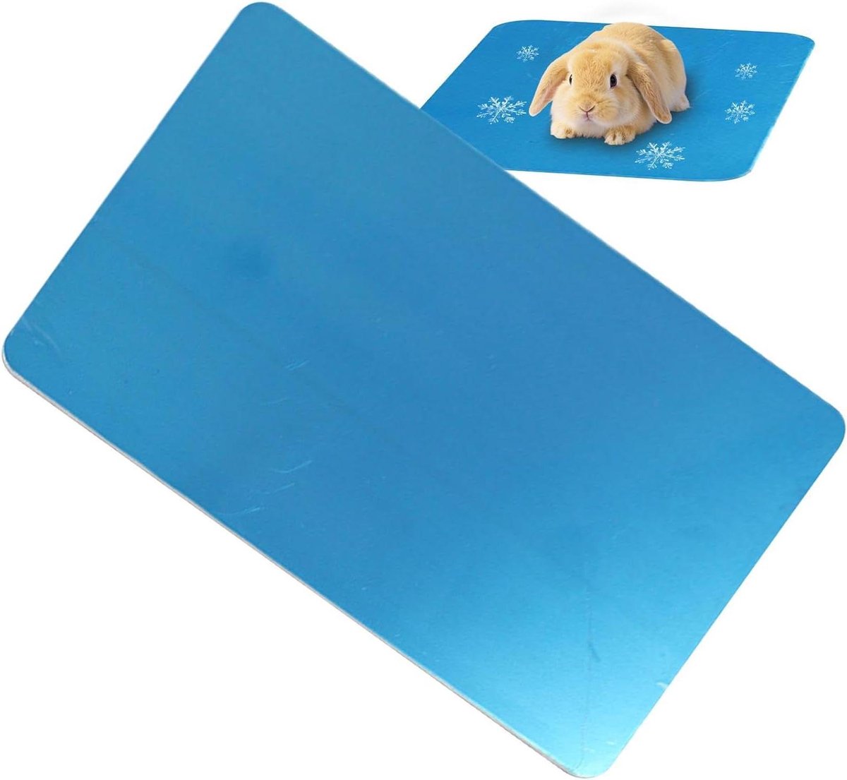 Katten Koelmat - Verkoelend Bed - Hittestress Verminderen - Slijtvaste Aluminium Laag - 31x21x0.5 cm - Blauw