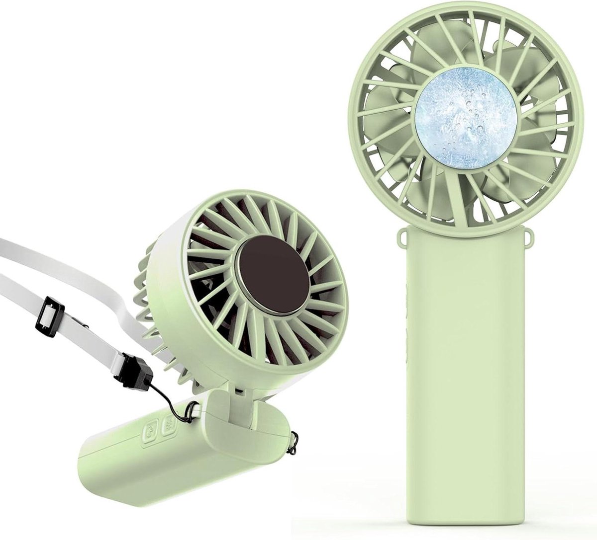 Draagbare Handventilator - Mini Koeler - Persoonlijke Koeling - TEC Koeltechnologie - 17.5 cm - Groen