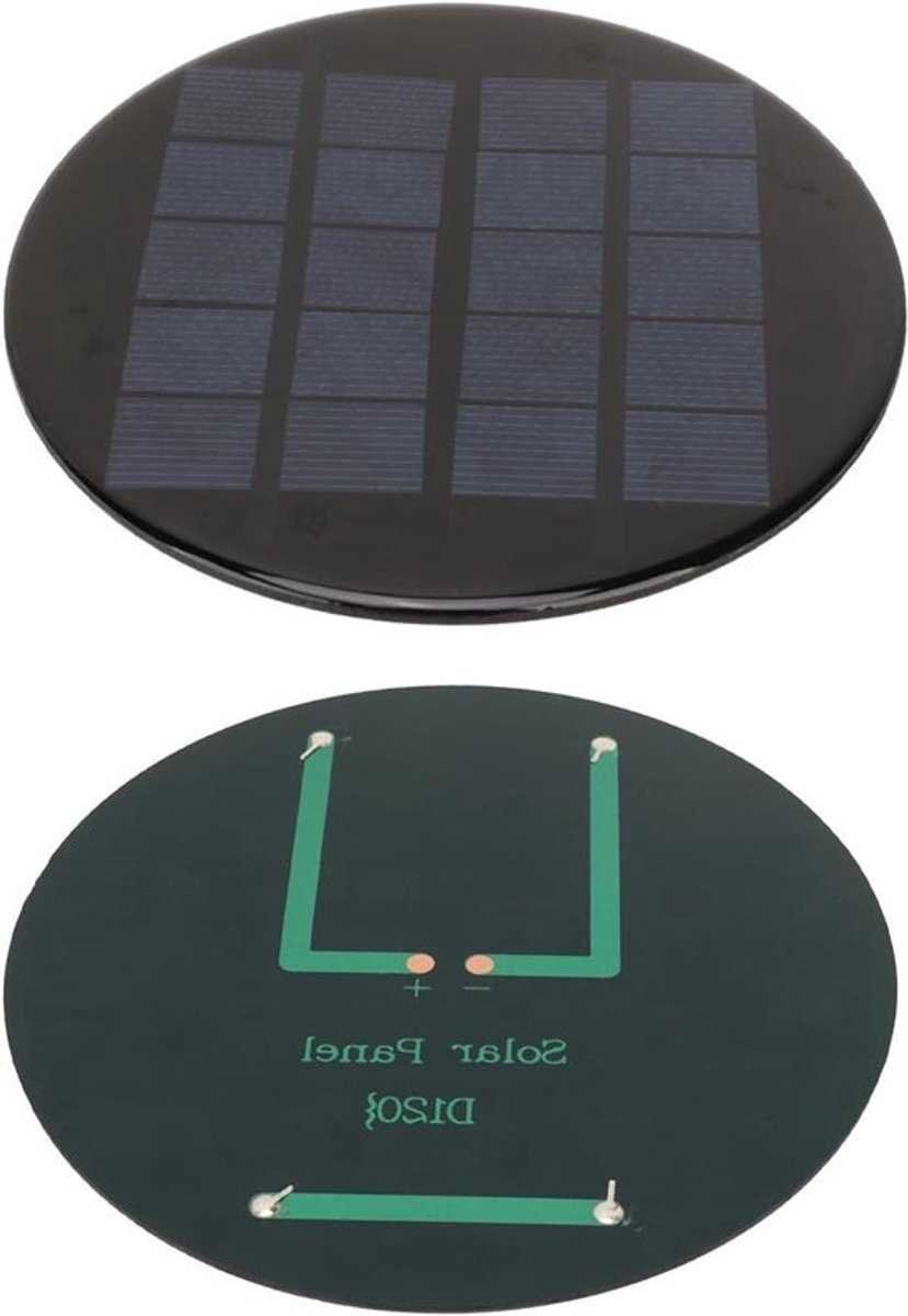Hoogrendement 120mm Ronde Zonnepaneel 1.1W 5V voor Buiten Gebruik
