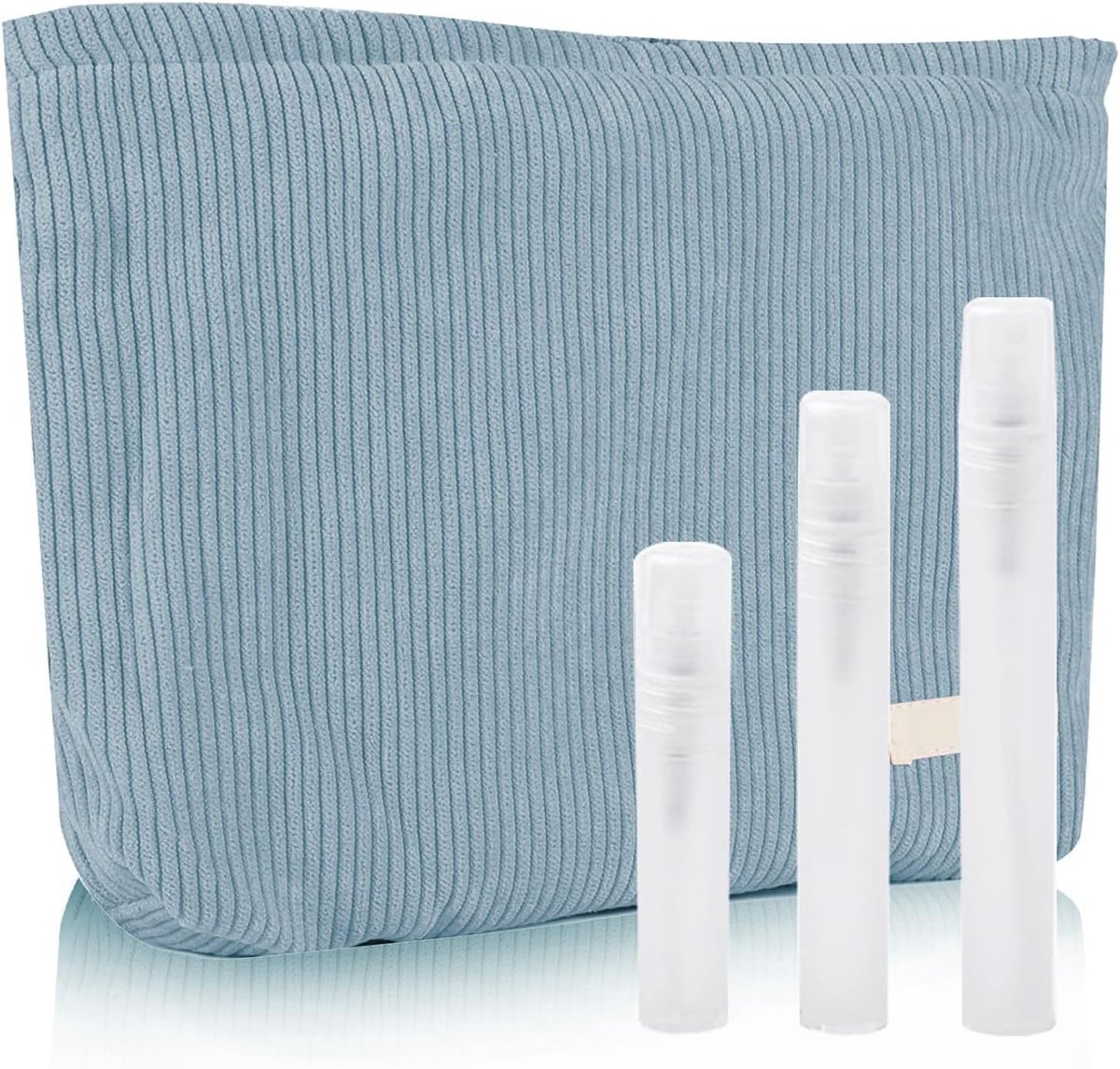 Multifunctionele Make-up Tas voor Vrouwen met 3 Parfumhouders, Ideaal voor Reizen en Organisatie, Handige Accessoires voor Vrouwen en Meisjes