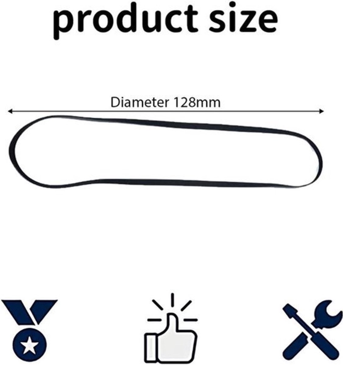 Set van 2 Rubber Platenspeler Bandjes - Elastische Duurzame Draaitafel Band - Zwart Rubber Band voor Speler - Compatibel met Platenspeler Vervangingsriem voor Phonograaf