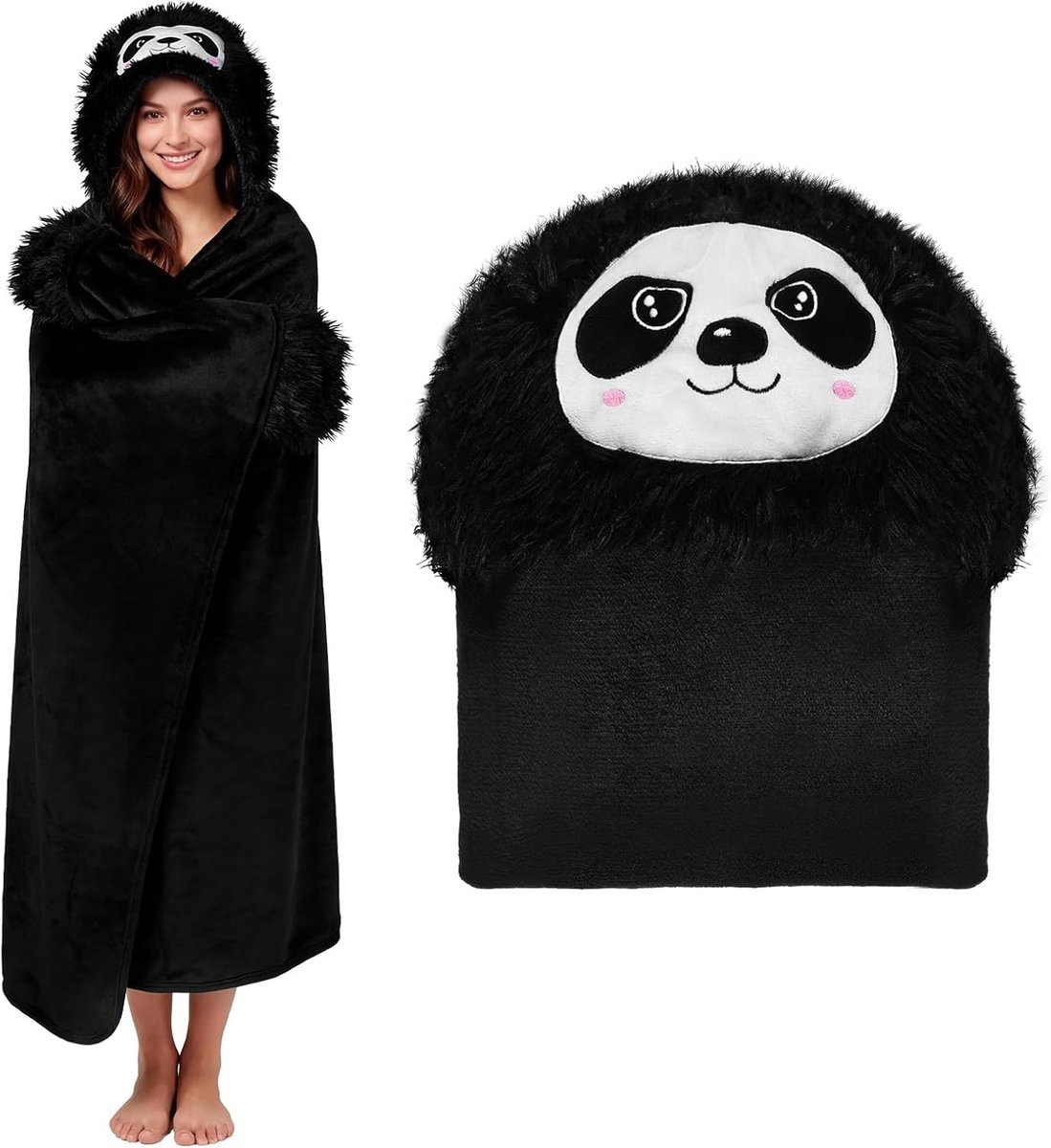 Hooded Sleeves en Deken - Zachte Fleece Wrap voor Thuis, Kantoor en Reizen, Perfect Cadeau voor Vrouwen en Mannen