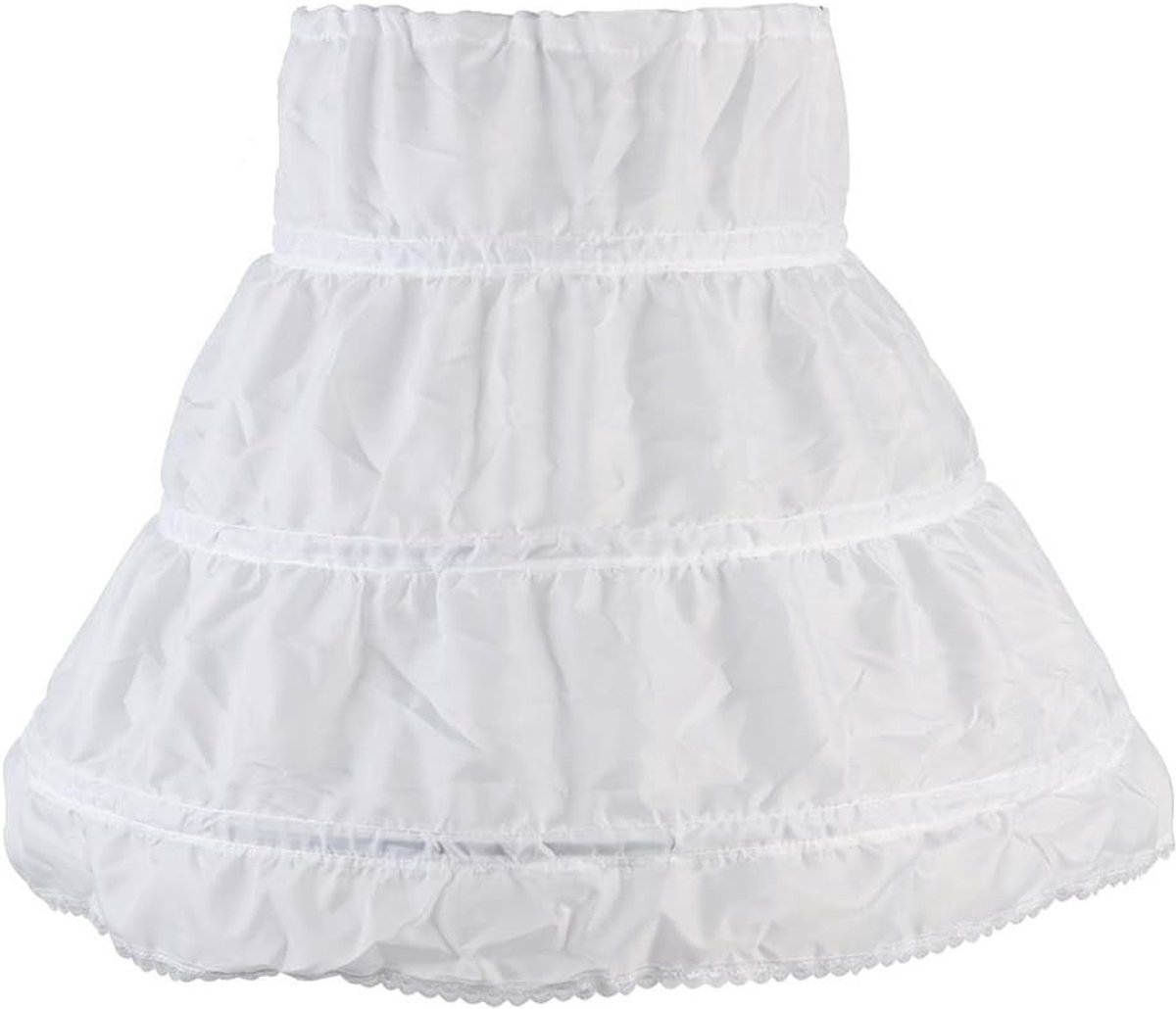 Elegante Bell Skirt met 6 Ringen voor Bruidsjurken en Avondjurken - Wit, One Size, Perfect voor Feestelijke Gelegenheden