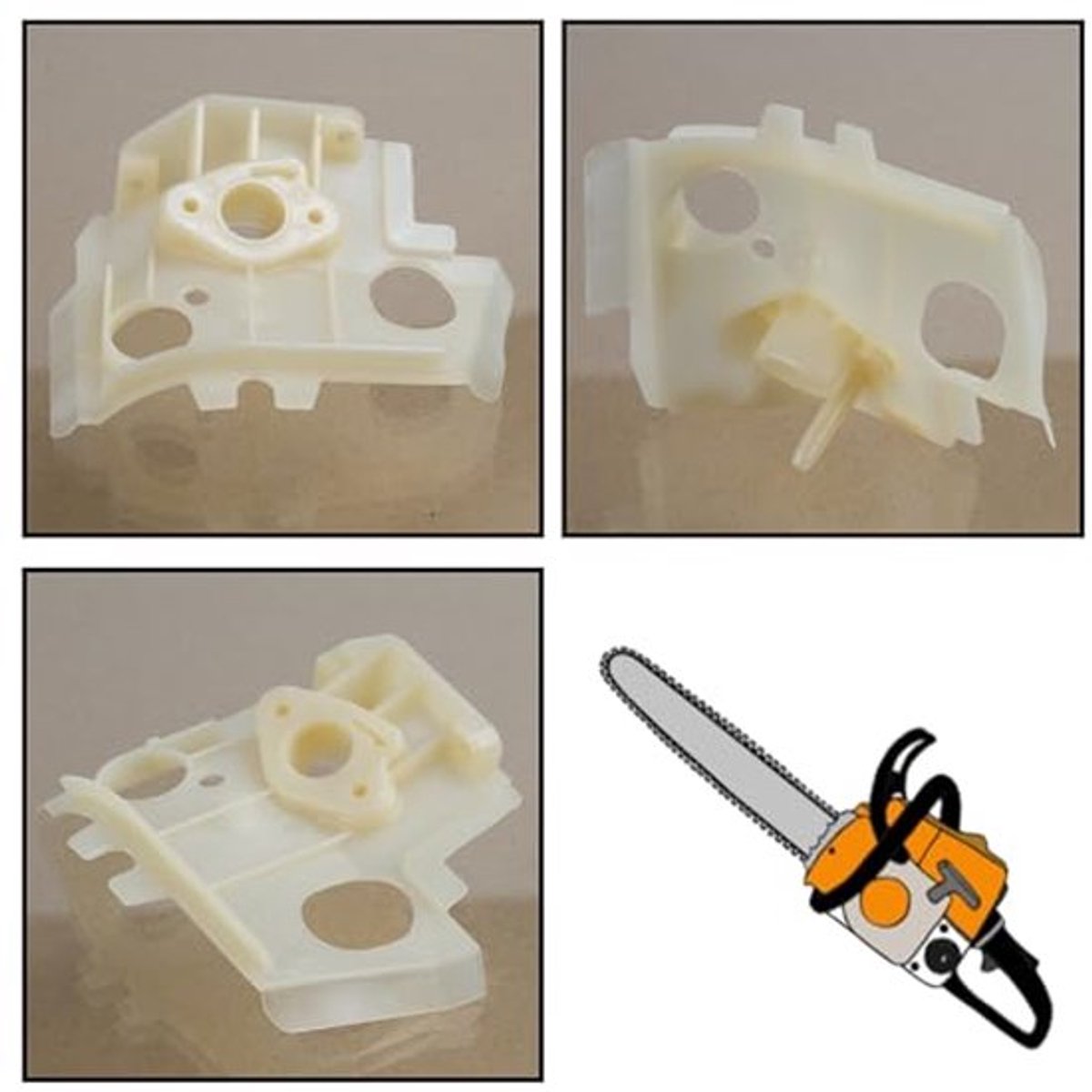C73276 - Carburetor Adapter - Compatibel met Husqvarna 51, 55 - Afmetingen 117 x 94 mm