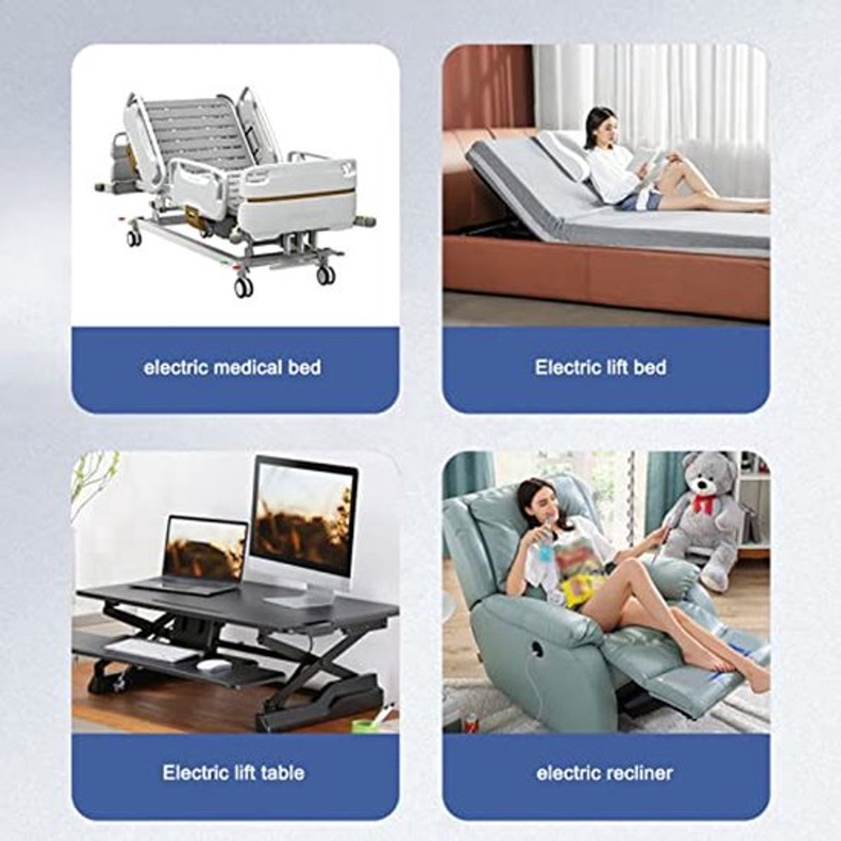 Lifting Chair, Hand Control, 9 Pin 6 Knoppen, Handbediening voor Op en Neer Lounger, met Verlengingsroller, Liftbedbediening voor Elektrische Lounger, Sofa Stoel,