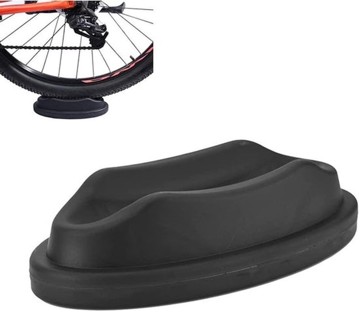 Voorwielblok voor rollentrainer van stevig materiaal met antislip, geschikt voor stabiele en veilige indoor fietstraining, afmetingen 228 x 118 x 57 cm