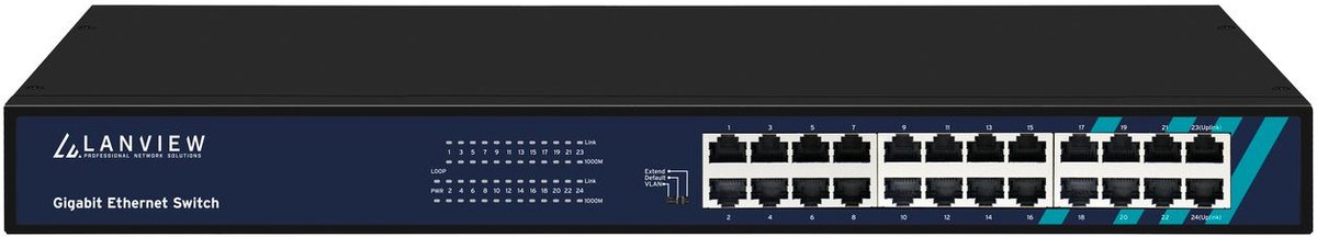 Lanview LVN-1UMOUNT-24PORT-1G netwerk-switch Unmanaged Gigabit Ethernet (10/100/1000)