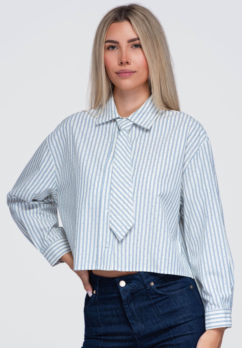 OMBRE Overhemd - Regular Fit - Katoen - Lange Mouw Blauw L