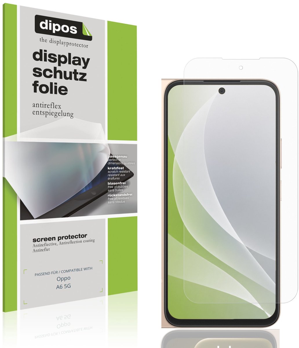 dipos – 4x Matte Beschermfolie geschikt voor Oppo A6 5G | Krasbestendige & antireflecterende Screenprotector Ultra-Thin
