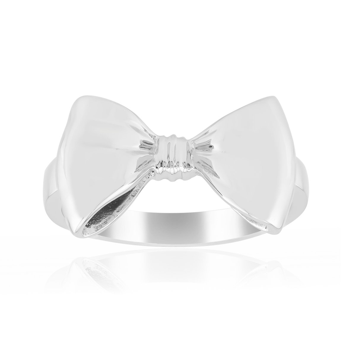 Cavill - Tijdloze Zilveren Ring - 925 Sterling Zilver Gerhodineerd - Elegante Ring met Speels Strikje - Vrouwelijke Ring Cadeau Voor Haar