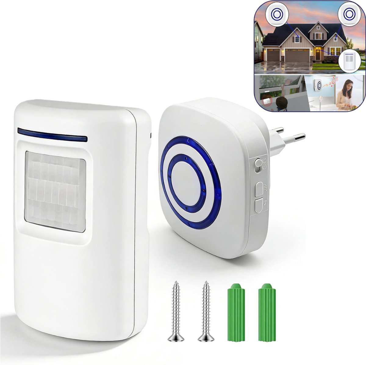 CLVP® Opritverklikker - Entreemelder - Doorgangsmelder - Beveiliging - Wit